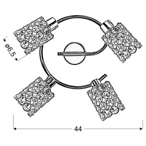 Lampy-sufitowe - kryształowa lampa sufitowa ze złotymi elementami york 98-07230 candellux 