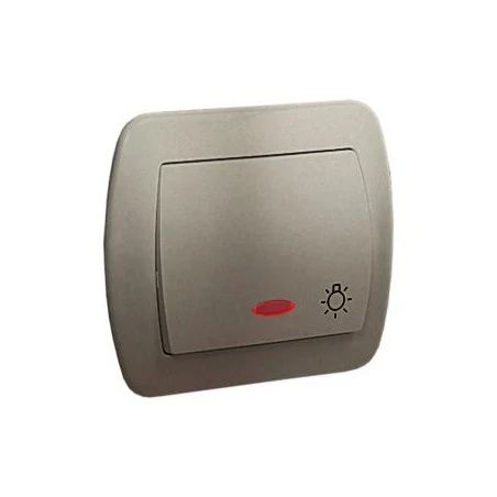 Wylaczniki-jednobiegunowe - satynowy przycisk zwierny światło z podświetleniem as1l/29 simon akord kontakt simon 