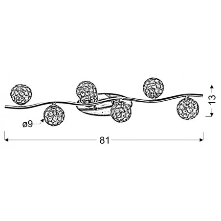 Lampy-sufitowe - lampa sufitowa listwa led 6 źródeł światła 40w g9 starlet 96-85941 candellux 