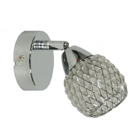 Kinkiety-do-salonu - chromowany kinkiet z kryształowym kloszem clear g9 91-06868 candellux 