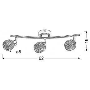 Lampy-sufitowe - lampa sufitowa typu listwa potrójna 3xg9 93-09913 clear candellux 