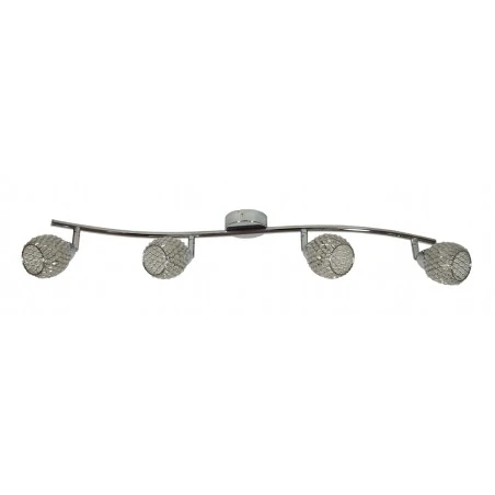 Lampy-sufitowe - oprawa sufitowo-ścienna poczwórna chrom kryształowe klosze clear 94-06882 candellux 