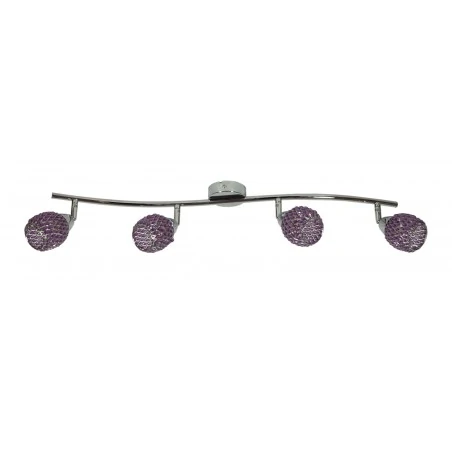 Lampy-sufitowe - listwa oświetleniowa poczwórna fiolet g9 clear 94-06929 candellux 