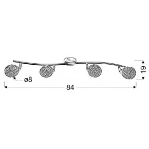 Lampy-sufitowe - listwa oświetleniowa poczwórna fiolet g9 clear 94-06929 candellux 