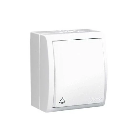 Wlaczniki-i-przyciski-dzwonkowe - biały przycisk dzwonek z podświetleniem bryzgoszczelny aqd1l/11 simon-aquarius kontakt-simon 