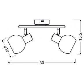 Lampy-sufitowe - lampa sufitowa - listwa + pilot 2x4w e14 led rgb mauro 92-61591 candellux 