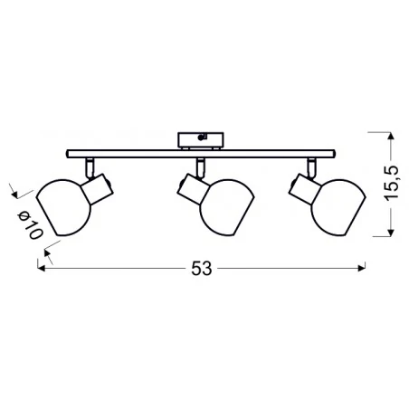 Lampy-sufitowe - listwa sufitowa z trzema żarówkami rgb 3x4w e14 led rgb mauro 93-61607 candellux 