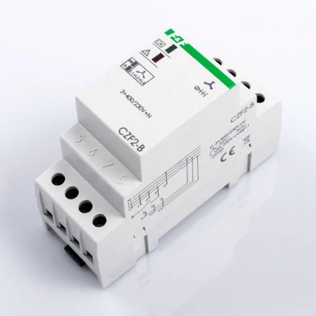 Przekazniki-kontroli-faz - czujnik zaniku napięcia i asymetrii napięcia z kontrolą styków stycznika czf-2b f&f 