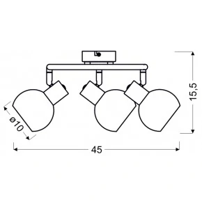 MAURO LAMPA SUFITOWA SPIRALA 3X4W E14 LED RGB SATYNA NIKIEL Z PILOTEM