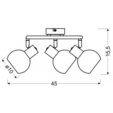 Lampy-sufitowe - lampa sufitowa na trzy żarówki e14 rgb z pilotem satyna nikiel mauro 98-61997 candellux 