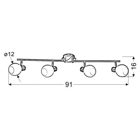 Lampy-sufitowe - satynowa lampa sufitowa listwa 4x40w e14 avila 94-10063 candellux 
