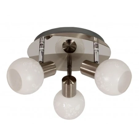 Lampy-sufitowe - satynowy plafon z trzema kloszami 3x40w e14 avila 98-10070 candellux 