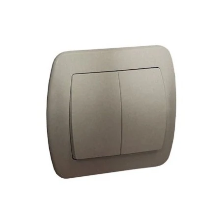 Wylaczniki-schodowe - satynowy włącznik schodowy podwójny aw6/2/29 simon akord kontakt-simon 