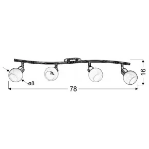 Lampy-sufitowe - listwa oświetleniowa satynowo - biała 4x40w g9 alabaster 94-07162 candellux 