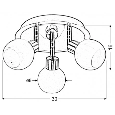 Lampy-sufitowe - plafon potrójny chromowo-biały 3x40w g9 98-07025 alabaster candellux 