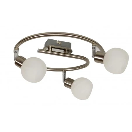 Lampy-sufitowe - lampa sufitowa potrójna w kolorze satynowym z dodatkiem chromu 3xg9 40w alabaster 98-07032 candellux 