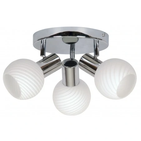 Lampy-sufitowe - potrójny plafon chromowo-biały 3x40w e14 turno 98-10940 candellux 