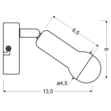 Kinkiety-do-salonu - satynowy kinkiet z ruchomym kloszem 1x40w e14 arc 91-63281 candellux 