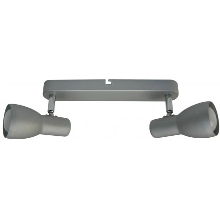 Kinkiety - lampa sufitowa podwójna szara na dwie żarówki e14 40w picardo 92-44211 candellux 