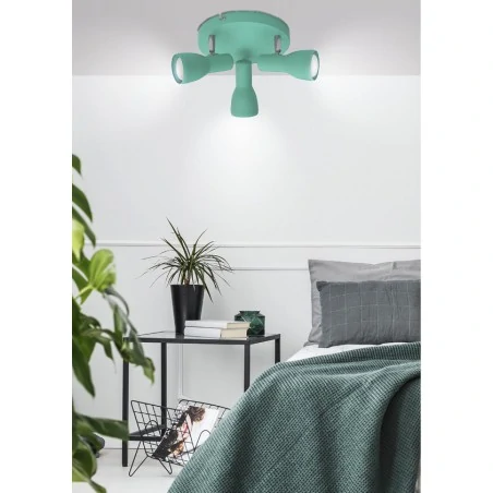 Oprawy-sufitowe - potrójny spot sufitowy miętowy 3x40w e14 picardo 98-50601 candellux 