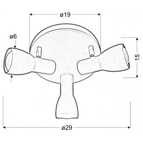 Oprawy-sufitowe - potrójny spot sufitowy miętowy 3x40w e14 picardo 98-50601 candellux 