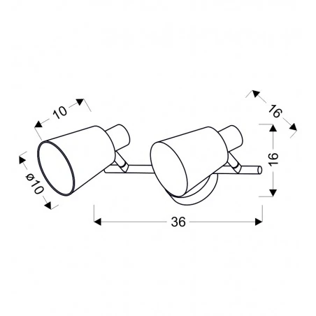 Kinkiety-do-salonu - kinkiet lampa ścienna podwójna chrom pin 92-70654 candellux 