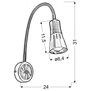 Kinkiety-do-salonu - kinkiet na wysięgniku chromowy 1x40w r50 e14 arena 91-94776 candellux 