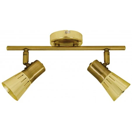 Lampy-sufitowe - lampa sufitowa - listwa złoto patynowa 2x40w r50 e14 arena 92-84487 candellux 