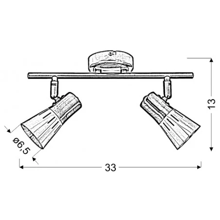 Lampy-sufitowe - lampa sufitowa - listwa złoto patynowa 2x40w r50 e14 arena 92-84487 candellux 
