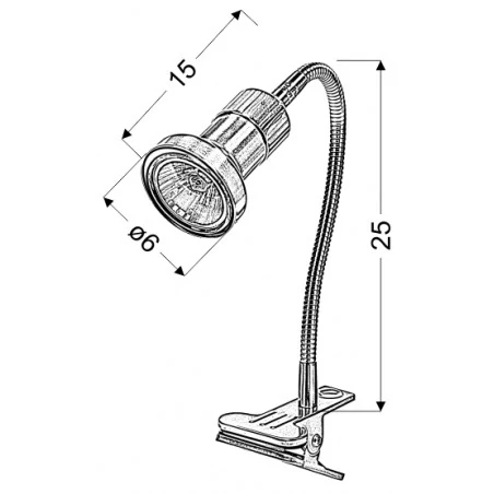 Lampki-biurkowe - lampka biurkowa z klipsem 1x50w gu10 arkon 41-60020 candellux 