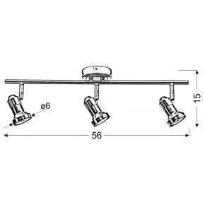 Lampy-sufitowe - spot oświetleniowy potrójny o ruchomych kloszach 3x50w gu10 arkon 93-59598 candellux 