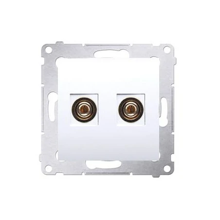 Gniazda-glosnikowe - białe gniazdo głośnikowe pojedyncze dgl2.01/11 simon 54 kontakt-simon 
