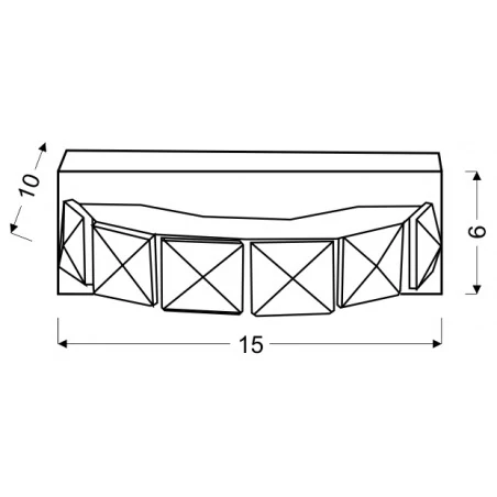 Kinkiety-do-salonu - szykowny kinkiet z kryształkami 1x3w 6000k led shipi 21-45256 candellux 
