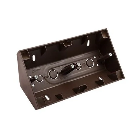 Puszki-natynkowe - puszka natynkowa narożna 2-krotna brąz mat dpnr2/46 simon 54 kontakt-simon 