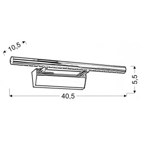 Kinkiety-lazienkowe - kinkiet łazienkowy 5w led podłużny 40,5cm 6500k forte 20-27016 candellux 