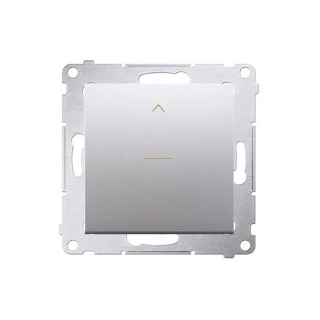 Wylaczniki-zaluzjowe - włącznik żaluzjowy pojedynczy trój-pozycyjny (1-0-2) srebrny mat dzw1k.01/43 simon 54 kontakt-simon 