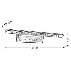 Kinkiety-lazienkowe - podłużna lampa ścienna nad lustro chrom trójkąt forte 3  20-27030 candellux 