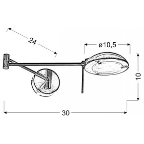 Kinkiety-do-salonu - funkcjonalny kinkiet o ruchomym kloszu 1x28w g9 largo 21-20246 candellux 