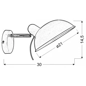 Kinkiety-do-salonu - lampa ścienna o ruchomym kloszu 1x40w e14 durio 21-51448 candellux 