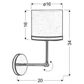 Kinkiety-do-salonu - lampa ścienna o ruchomym ramieniu 1x40w e14 tida 21-31115 candellux 