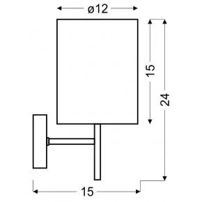 YAN LAMPA KINKIET 1X40W E14 CHROM