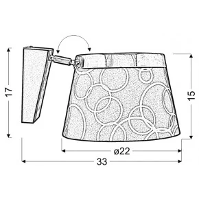 IMPRESJA LAMPA KINKIET 1*60W E27 BIAŁY CHROM