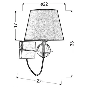 Kinkiety-do-salonu - elegancka lampa ścienna czarno - chromowa 1x40w e14 tesoro 21-29508 candellux 