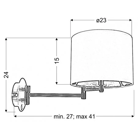 Kinkiety-do-salonu - funkcjonalny kinkiet chromowo-biały 1x40w e14  alexia 21-57532 candellux 