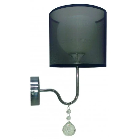 Kinkiety-do-salonu - elegancki kinkiet z dekoracyjnymi kryształkami d-22 1x60w e27 brava 21-26552 candellux 