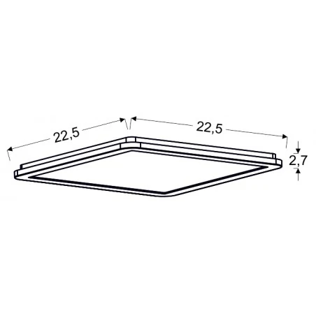Plafony - plafon kwadratowy satynowy led 12w ip44 nexit 10-66824 candellux 