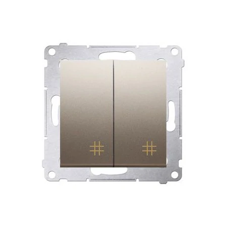 Wylaczniki-krzyzowe - włącznik krzyżowy podwójny złoty mat dw7/2.01/44 simon 54 kontakt-simon 