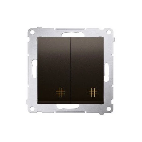 Wylaczniki-krzyzowe - włącznik krzyżowy podwójny brąz mat dw7/2.01/46 simon 54 kontakt-simon 