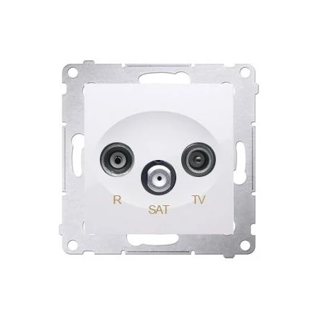 Gniazda-antenowe - gniazdo antenowe r-tv-sat przelotowe biały dasp.01/11 simon 54 kontakt-simon 