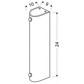 Kinkiety - plafon - kinkiet chromowy  24/10 1x60w e27 abrego 10-28600 candellux 